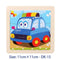 11X11CM Kids Wooden Puzzle Toy Vehicle Animal Jigsaw Cartoon Animal Traffic Tangram Toys Educational Toys Puzzles for Kids Gifts