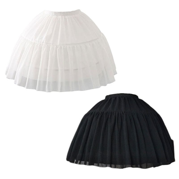 Cosplay Fish-bone Short Skirt Lolita Carmen Slip Liner Cute Girls Skirts Adjustable Petticoat N84D
