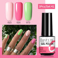 LILYCUTE 3 PCS Gel Nail Polish Set Nude Pink Glitter Sequins Matte Effect Gel Long Lasting Base Top Coat Nail Art Design Hybrid
