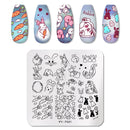 PICT YOU 12*6cm Nail Art Templates Stamping Plate Design Flower Animal Glass Temperature Lace Stamp Templates Plates Image