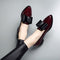 Spring Flats Women Shoes Bowtie Loafers Patent Leather Women&