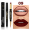 2 IN 1  Lip Liner Waterproof Matte Lipstick Pencil Contour Tint Sexy Red Matte Long Lasting Moisturizer Lipliner Cosmetics TSLM1