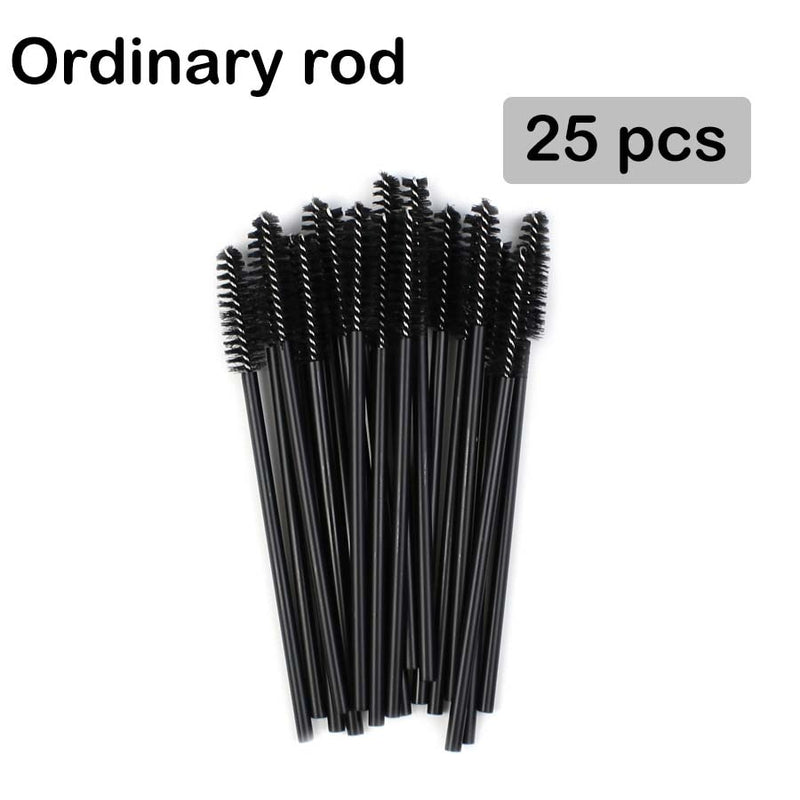 Disposable Eyelash Brush 25/50 Pcs Crystal Eye Brush Diamond Handle Mini Mascara Wands Brush Eyelash Extension Makeup Brush Set