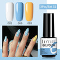 LILYCUTE 3 PCS Gel Nail Polish Set Nude Pink Glitter Sequins Matte Effect Gel Long Lasting Base Top Coat Nail Art Design Hybrid