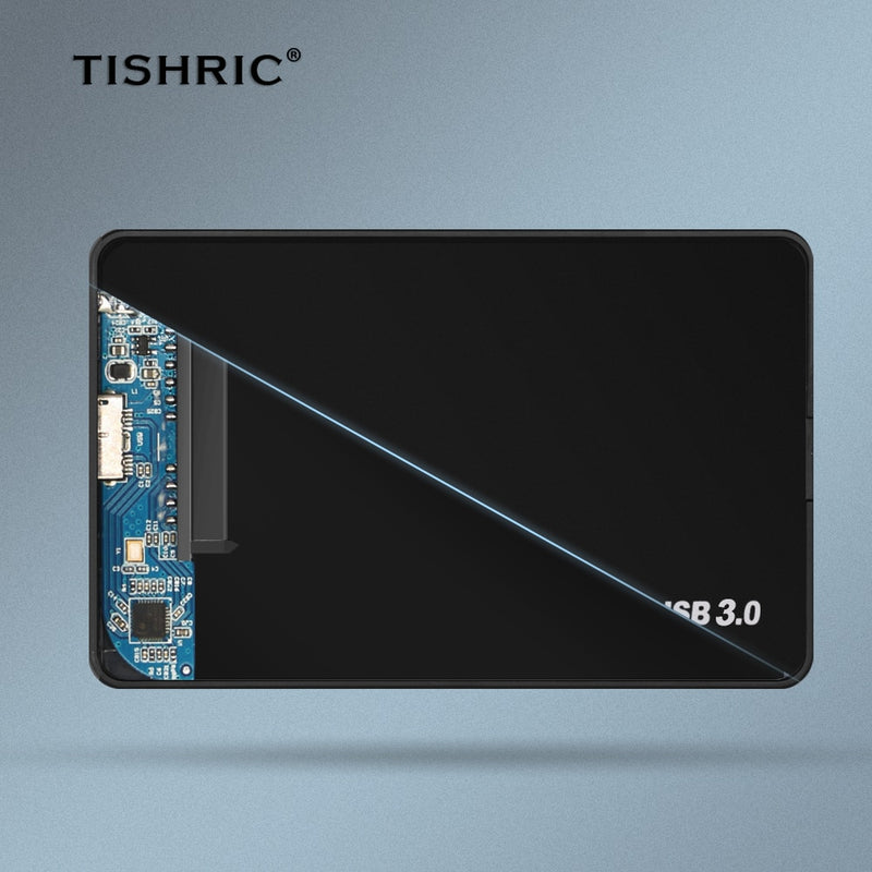 TISHRIC HDD Case External Hard Drive Optibay Enclosure 2.5 Hard Disk Case HDD Box USB 3/2 Sata to USB Multicolor Hard Drive Box