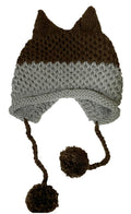 BomHCS Cute Fox Ears Beanie Winter Warm 100% Handmade Knit Hat