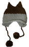 BomHCS Cute Fox Ears Beanie Winter Warm 100% Handmade Knit Hat