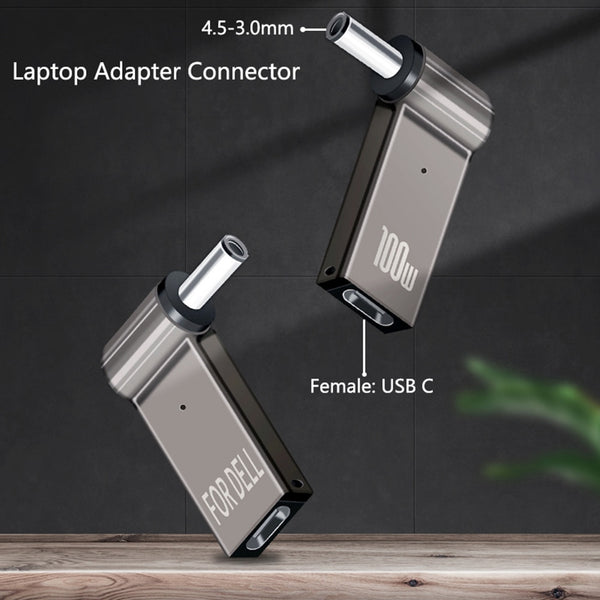 PD 100W Laptop Power Adapter Connector for Asus Dell Lenovo Notebook Dc Plug USB Type-C Female to DC Male Jack Plug Converter