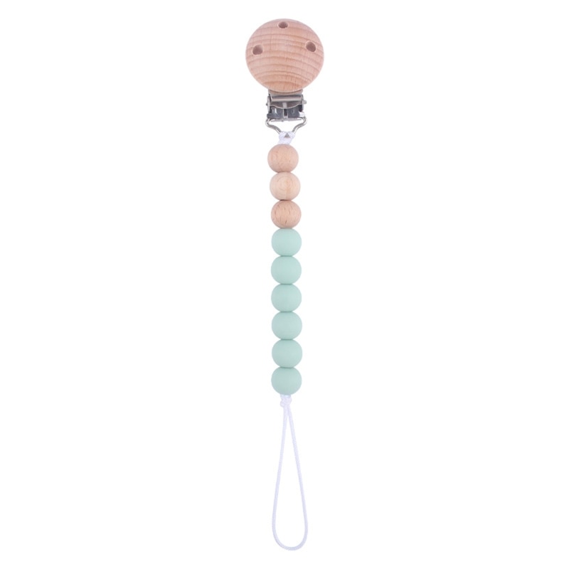Pacifier Clips Chain Silicone Beads BPA Free DIY Dummy Clip Holder Soother Chains Baby Teething Toys Chew Gifts