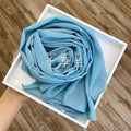 Wome&#39;s Scarves Malaysian Muslim Hijabs Wraps Pearl Chiffon Plain Solid Color Arab Modest Headscarf Rectangle Long Shawl 175x70cm