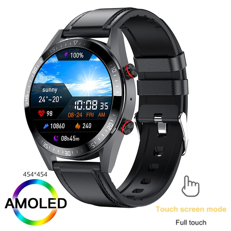 2022 New 454*454 Screen Smart Watch Always Display The Time Bluetooth Call Local Music Smartwatch For Mens Android TWS Earphones