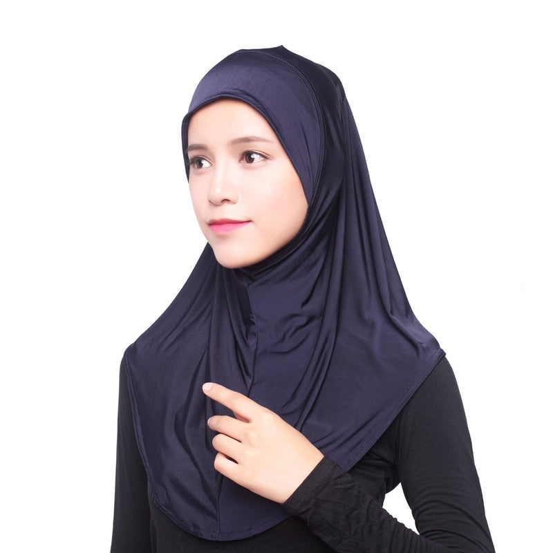 One Piece Amira Hijab Muslim Women Print Head Scarf Wrap Shawl Pull On Ready To Wear Hijabs Islamic Niab Nikab Instant Headscarf