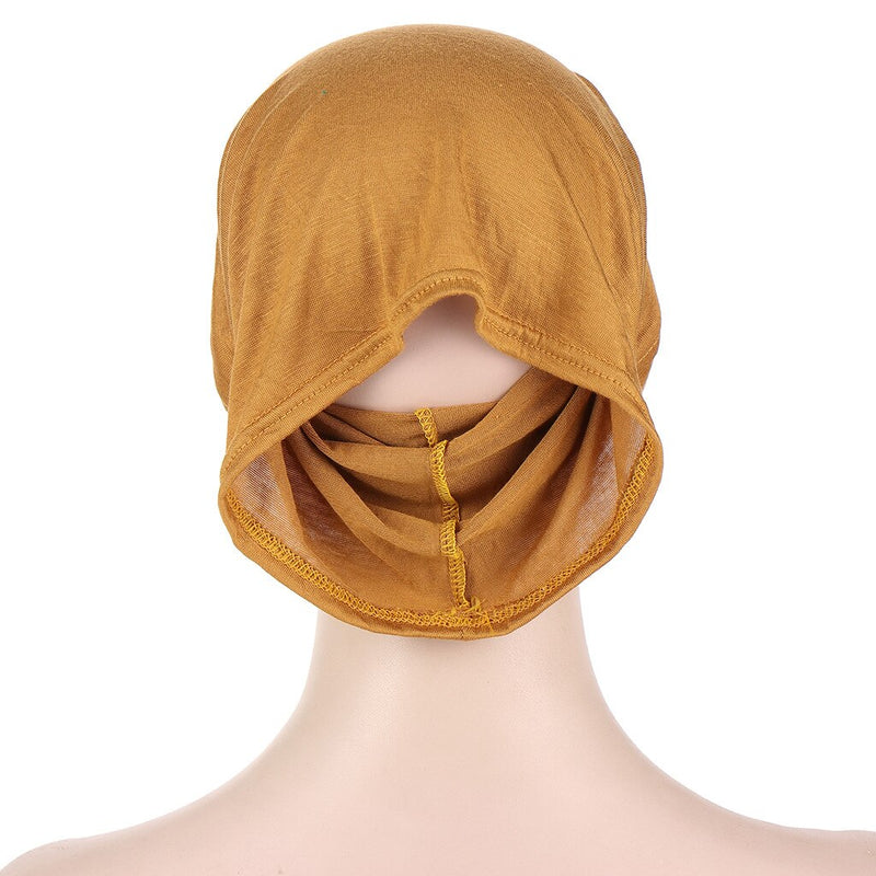 2022 Women Solid color Under Scarf Cap turban femme musulman Ready to wear hijab cap female headscarf bonnet muslim inner hijabs