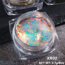 Crystal Fire Opal Flakes Nail Sequins Purple Holographic Glitter DIY Chrome Powder for Spring Nails Manicure Paillettes GL1857