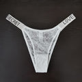 Women&#39;s Panties Thong Low Waist Sexy Secret Letter Rhinestone G-string Lingerie Brief Seamless Panties for Women Lace Underwear