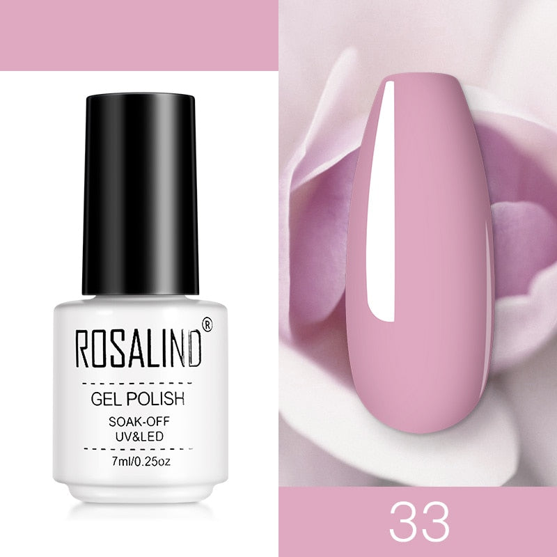 ROSALIND Nail Gel Polish Semi Permanent Polish All For Manicure Nails Art UV Hybrid Varnishes Gellak Base TOP Primer For Nails