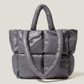 Fashion Large Tote Padded Handbags Designer Quilted Women Shoulder Bags Luxury Nylon Down Cotton Crossbody Bag Winter Purse 2022