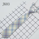 Lazy JK Ties Women Plaid Neck Tie Girls Japanese Style for Jk Uniform Cute Necktie Plaid Uniform School Accessories