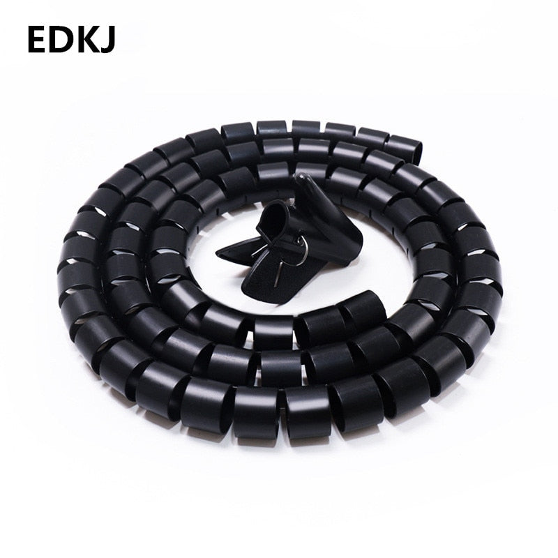 8/10/15/20/25mm 1m Line Organizer Pipe Protection Spiral Wrap Winding Cable Wire Protector Cover Tube（without  wire-finder）