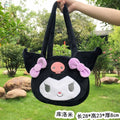 New Kawaii Sanrioed My Melody Cinnamoroll Cartoon Plush Bag Anime Soft Stuffed Animals Plushie Backpack Girls Doll Toys Gifts