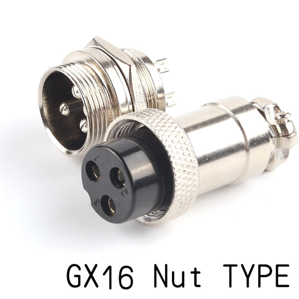 1 Set GX16 Nut TYPE Male &amp; Female Electrical Connector 2/3/4/5/6/7/8/9/10 Pin Circular Aviation Socket Plug Wire Panel Connector