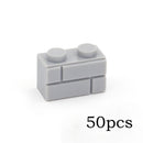 DIY Building Blocks Wall Figures Bricks 1x2 Dots 50/100PCS Educational Creative Toys for Children Size Compatible With 98283