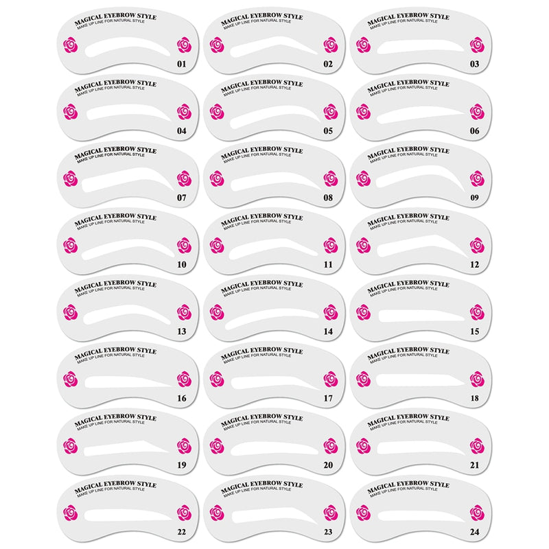 12Styles/set Eyebrow Stencil Set Reusable DIY Eye Brow Drawing Guide Styling Shaping Grooming Template Card Easy Makeup