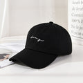 Cotton Women Baseball Cap Letter Embroidery Outdoor Visor Sun Hat Unisex Solid Color Simple Hip Hop Cap Adjustable Casual Bonnet