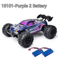 Rc Cars Off Road 4WD with LED Headlight,1/16 Scale Rock Crawler 4WD 2.4G 50KM High Speed Drift Remote Control Monster Truck Toys