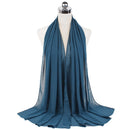 72*175cm Hijab Chiffon 2021 Maxi Big Size Scarf For Muslim Women Headscarf Ladies Headwraps Pashmina Hijab Muslim Fashion Islam