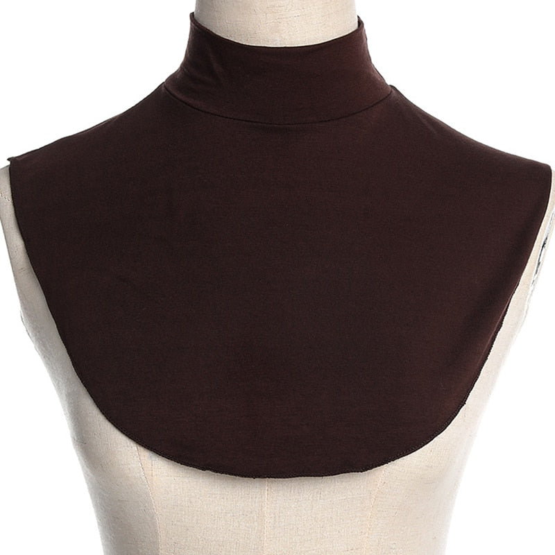 Neck Cover Fake Collar Women Cotton Jersey Hijab Ramadan Muslim Fashion Inner Cap Turban Islam Clothing Modal Turtleneck