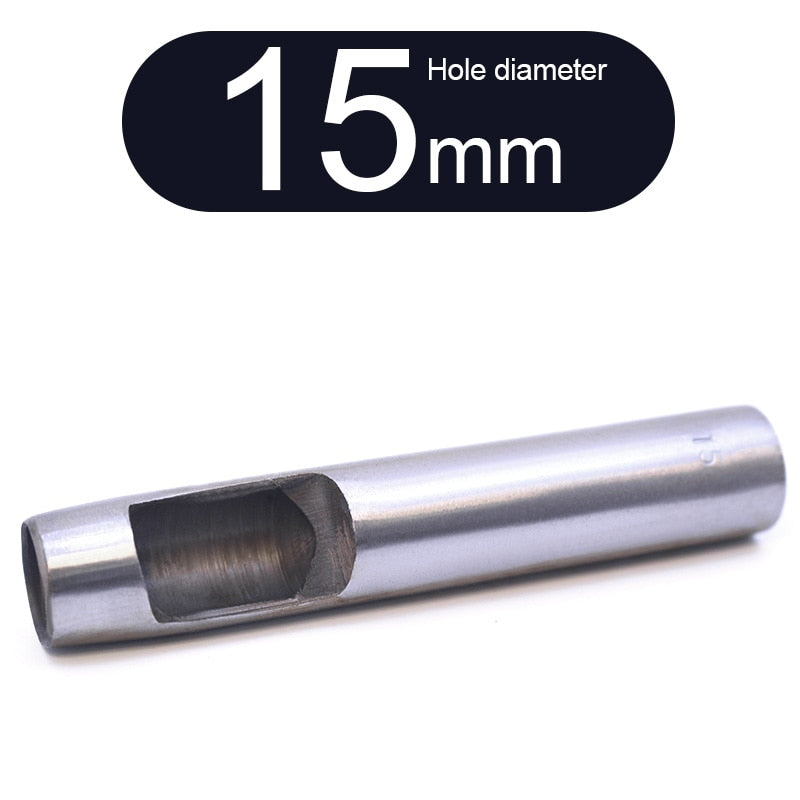 Round Punch Hollow Punch Steel Chisel Leather Puncher Cutting Tool for Belts, Metal Gaskets, Leather, Canvas (0.5mm To 60mm)