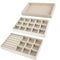 Hot Sales Fashion Portable Velvet Jewelry Ring Jewelry Display Organizer Box Tray Holder Earring Jewelry Storage Case Showcase