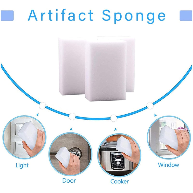 5/10/20/50/100pcs Melamine Sponge Magic Sponge Household Sponge Eraser Cleaning Tools for Office Kitchen Bath Cleaning Sponges