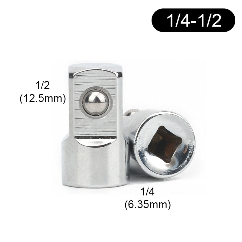 1/4&quot; 3/8&quot; 1/2&quot; Ratchet Wrench Adapter Chrome Vanadium Steel Sleeve Adapter Drive Socket Converter Wrench-sleeve Joint Converter