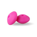 30pcs Silicone Lentil Beads BPA Free Food Grade Rodent DIY Charms Newborn Nursing Accessory Teething Necklace 12mm Abacus Bead
