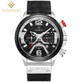 100%Original WISHDOIT Watch for Men&#39;s TOP Brand Waterproof Sports Chronograph Square 2021New Fashion Luxury Leather Wristwatches