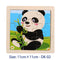 11X11CM Kids Wooden Puzzle Toy Vehicle Animal Jigsaw Cartoon Animal Traffic Tangram Toys Educational Toys Puzzles for Kids Gifts