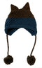 BomHCS Cute Fox Ears Beanie Winter Warm 100% Handmade Knit Hat