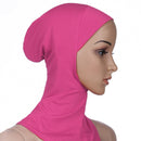 New Fashion Muslim Underscarf Women Veil Hijab Islamic Soft Cotton Solid Color Elastic Comfortable Breathable Casual Turbans