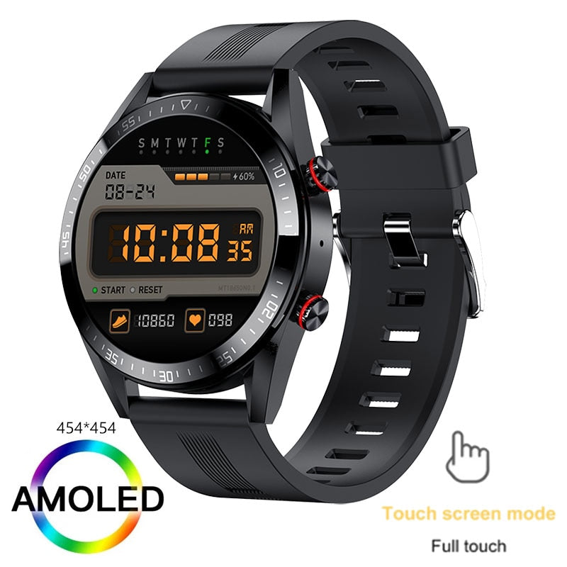 2022 New 454*454 Screen Smart Watch Always Display The Time Bluetooth Call Local Music Smartwatch For Mens Android TWS Earphones