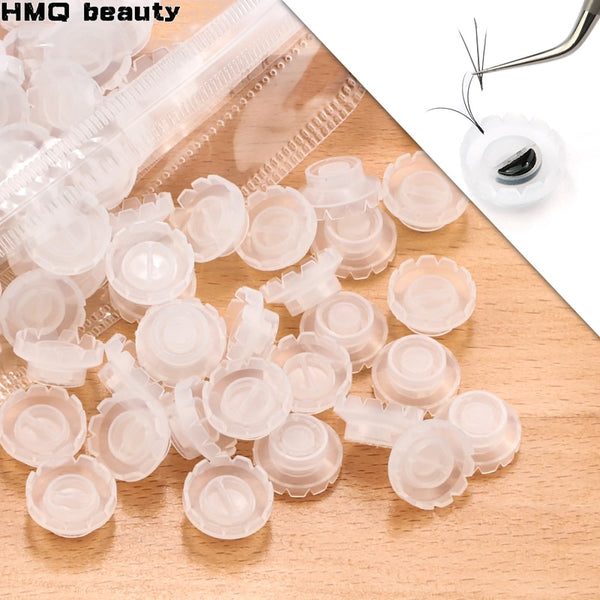 Disposable Eyelashes Blossom cup eyelashes glue holder plastic Stand Quick Flowering For Eyelashes Extension Makeup Tools