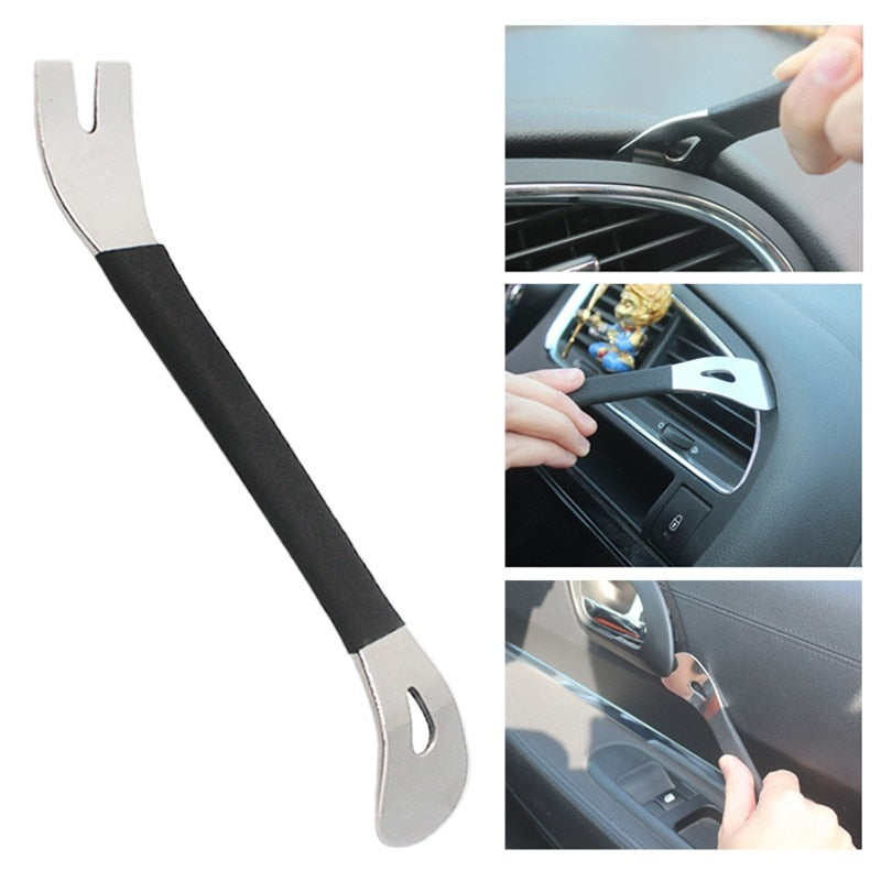 Stainless Steel Two-end Auto Door Clip Panel Trim Removal Car Disassembly Pry Panel Audio Terminal car trim removal tools kit