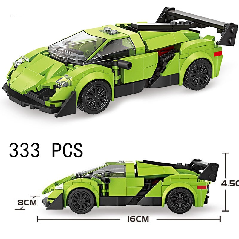 Racing Car City Speed Champions Sports Model Building Blocks DIY Bricks Kids Toy Classic Rally Super Racers Vehicle f1 technique