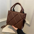 2022 New Spring Women Shoulder Bag Trendy Plaid Pu Leather Crossbody Bags Fashion Ladies Handbags Brand Designer Top Handle Bag