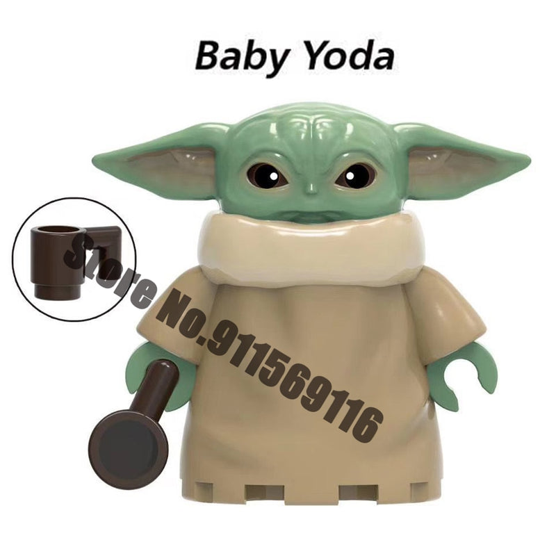 Mandalorian Building Blocks Jango Boba Fett Grogu Baby Yoda Pre Vizsla Bo-Katan Din Djarin Sabine Wren Brick Figure Toy