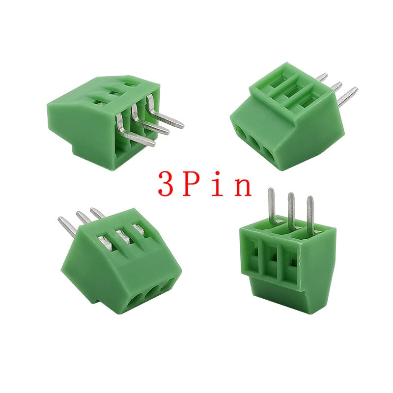2.54mm/0.1&quot; Pitch PCB Screw Terminal Block Connector 2P 3P 4P 5P 6P 7P 8P 9P 10P 12P 16Pin Terminals 150V 6A for 26-18AWG Cable