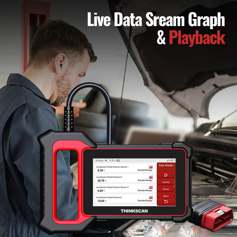 THINKCAR Thinkscan Plus S2/S4/S7 Lifetime Free 2/4/5 Resets Genuine Car Diagnostic Tool ECM/TCM/ABS/SRS/BCM System OBD2 Scanner
