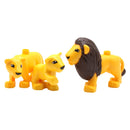 Zoo Animals Series Set Big Size Building Blocks Assemble Accessories Cute Birds Beasts Elephant Tiger Bricks Education Toys Kids