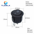 1PCS ON/OFF Round Rocker Switch LED illuminated Car Dashboard Dash Boat Van 12V 24V / 6A 250V / 10A 125V 2/3/4PIN Switch 20MM